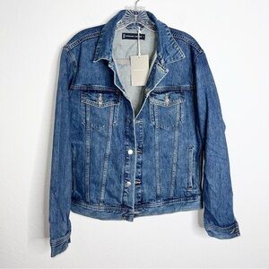 Everlane Jean Jacket Men Medium Uniform Blue Button Front Pockets Denim